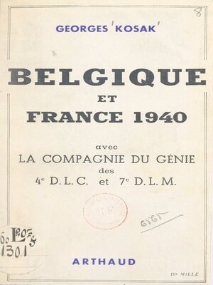 cover image of Belgique et France 1940